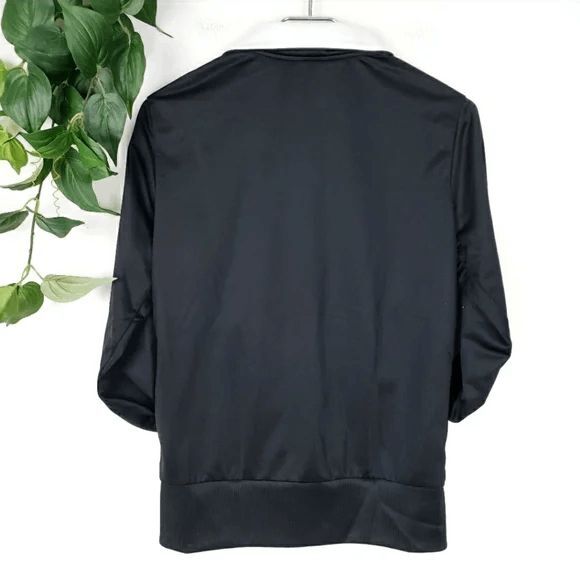 PUMA Women's Black & White Fitted Euro Zip Up Track Jacket Size: Medium - Picture 5 of 7